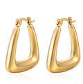 Pvd Coated 18K Gold Real Gold Plated Aretes  Triangle Hollow