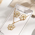 Fashion Imitation Gold Plated Flower Water Plated Jewelry Set For Women