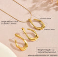 Jewelry Set 18KGold Plated Imitation Gold Casual Exaggerated Streetwear Twisted Rope Chain Gold