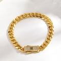 Waterproof Plated Monaco Cuban Bracelet Unisex  Handmade Polished