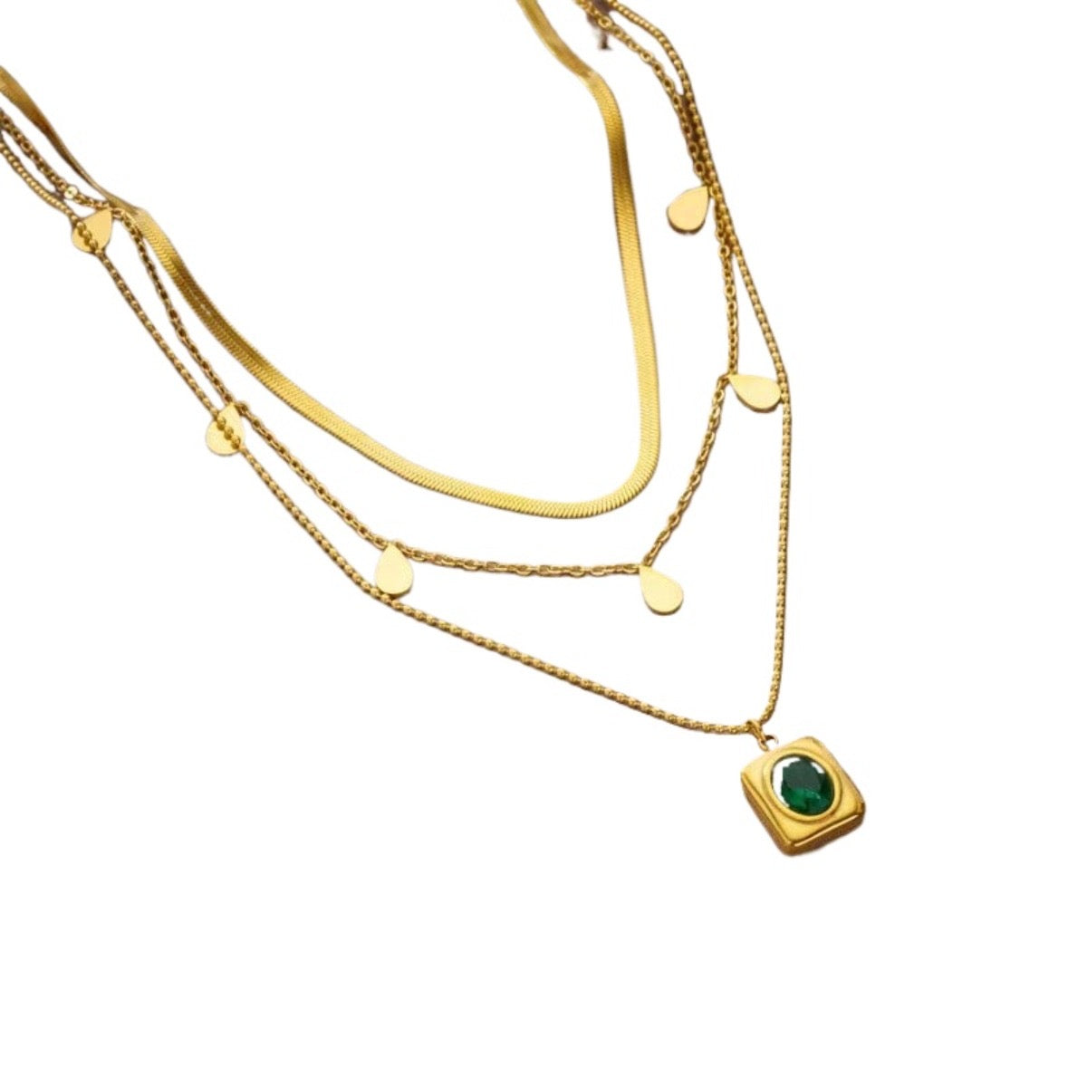 Jewelry Set For Women's 18K Gold Plated 316 Stainless Steel Waterproof