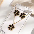 Fashion Imitation Gold Plated Flower Water Plated Jewelry Set For Women