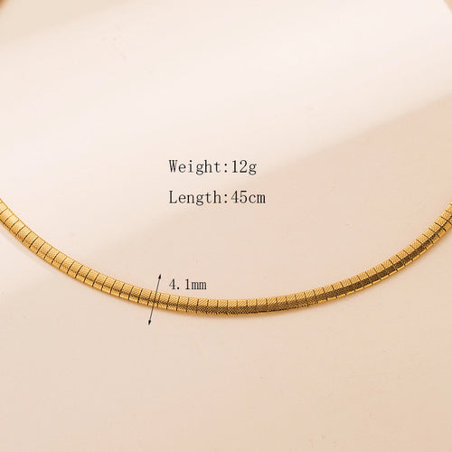 18K Gold Plated Basic Simple Style. Gold Choker Necklaces