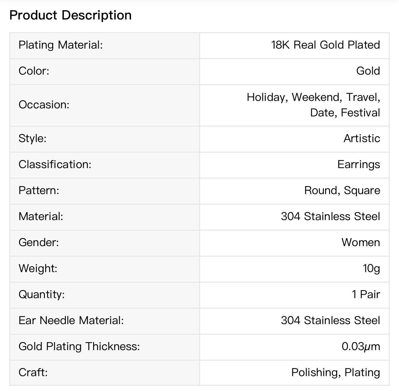 Artistic Polished Round Earrings For Women In Aretes