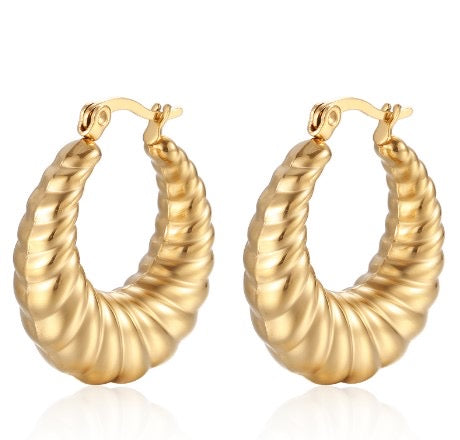 Twill Hollow Aretes Gold | 18K