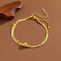 Bracelet For Women Non-Fading Personality Stainless Steel Jewelry Geometric Pattern Luxury Style